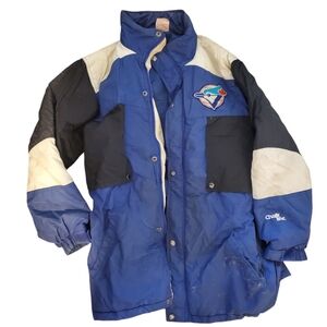 Vintage men's XL chalk line Blue Jays winter jacket